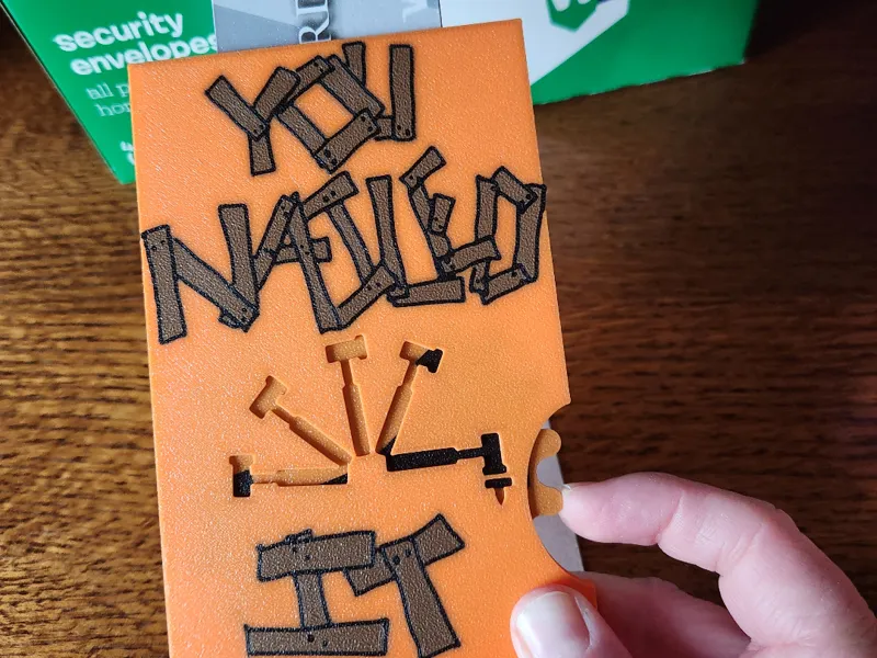 Interactive Gift Card Holder - Nailed It!