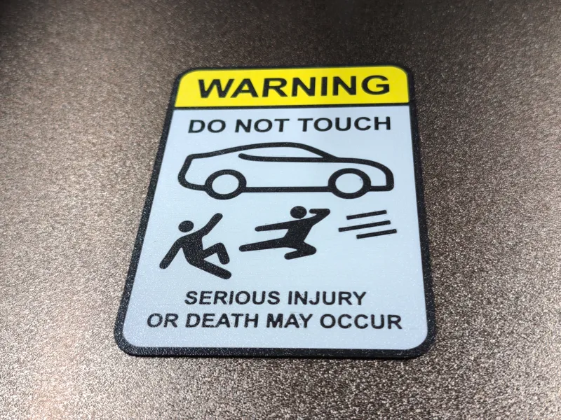 Warning Do Not Touch CAR