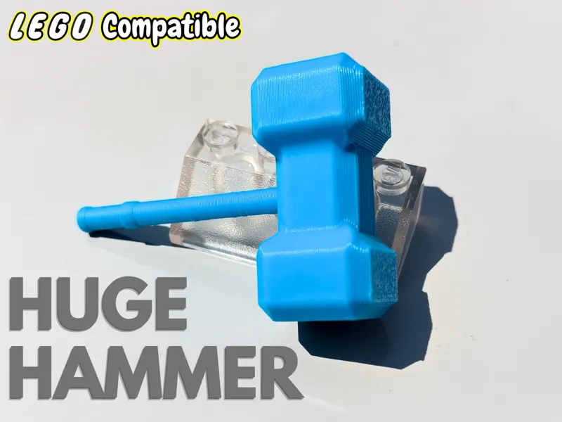 HUGE HAMMER | Brick Minifigure Accessory