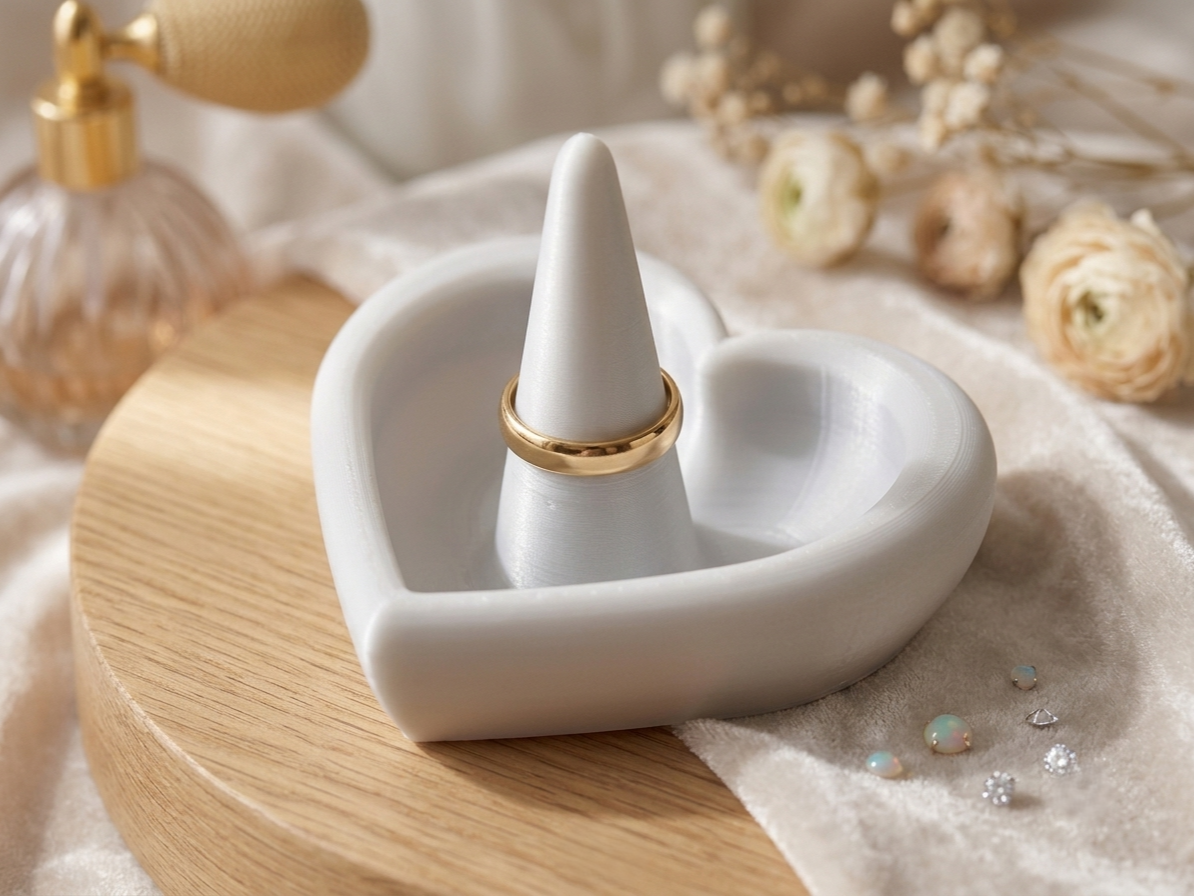 Ring holder - rounded heart