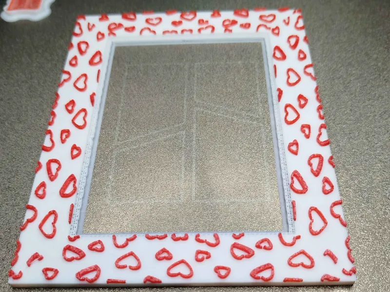 Cute Heart Photo Frame for 130x90 mm Photos