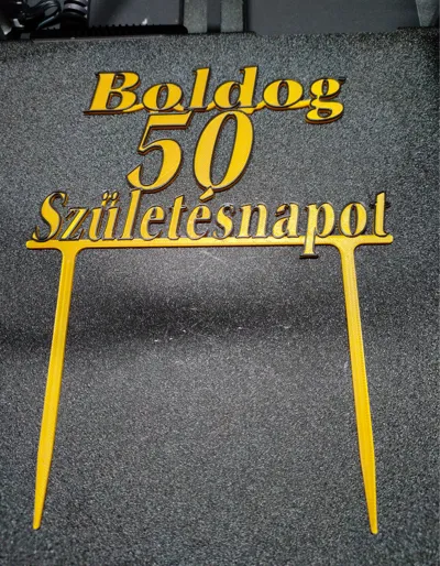 50th Birthday Cake Topper Hungarian