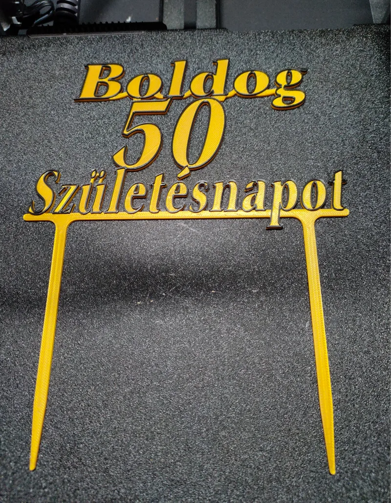 50th Birthday Cake Topper Hungarian