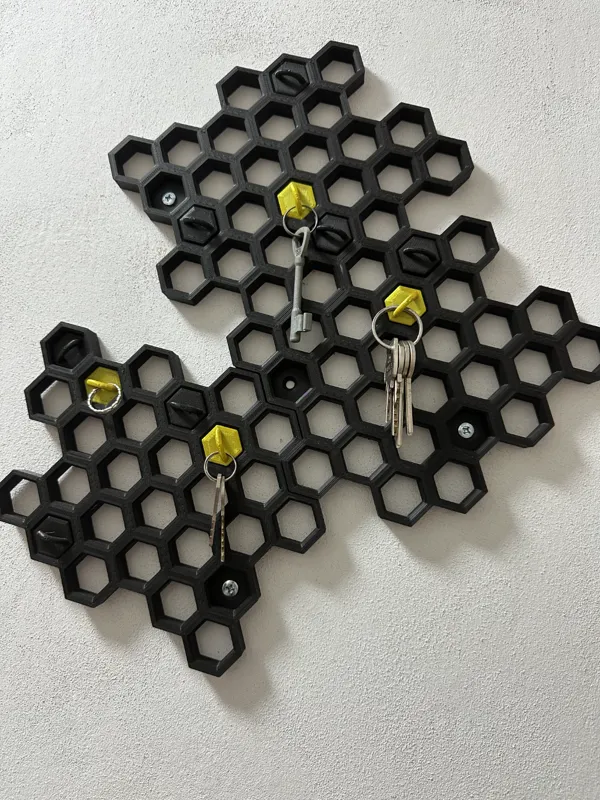 Porte-clés alvéole nid d'abeille