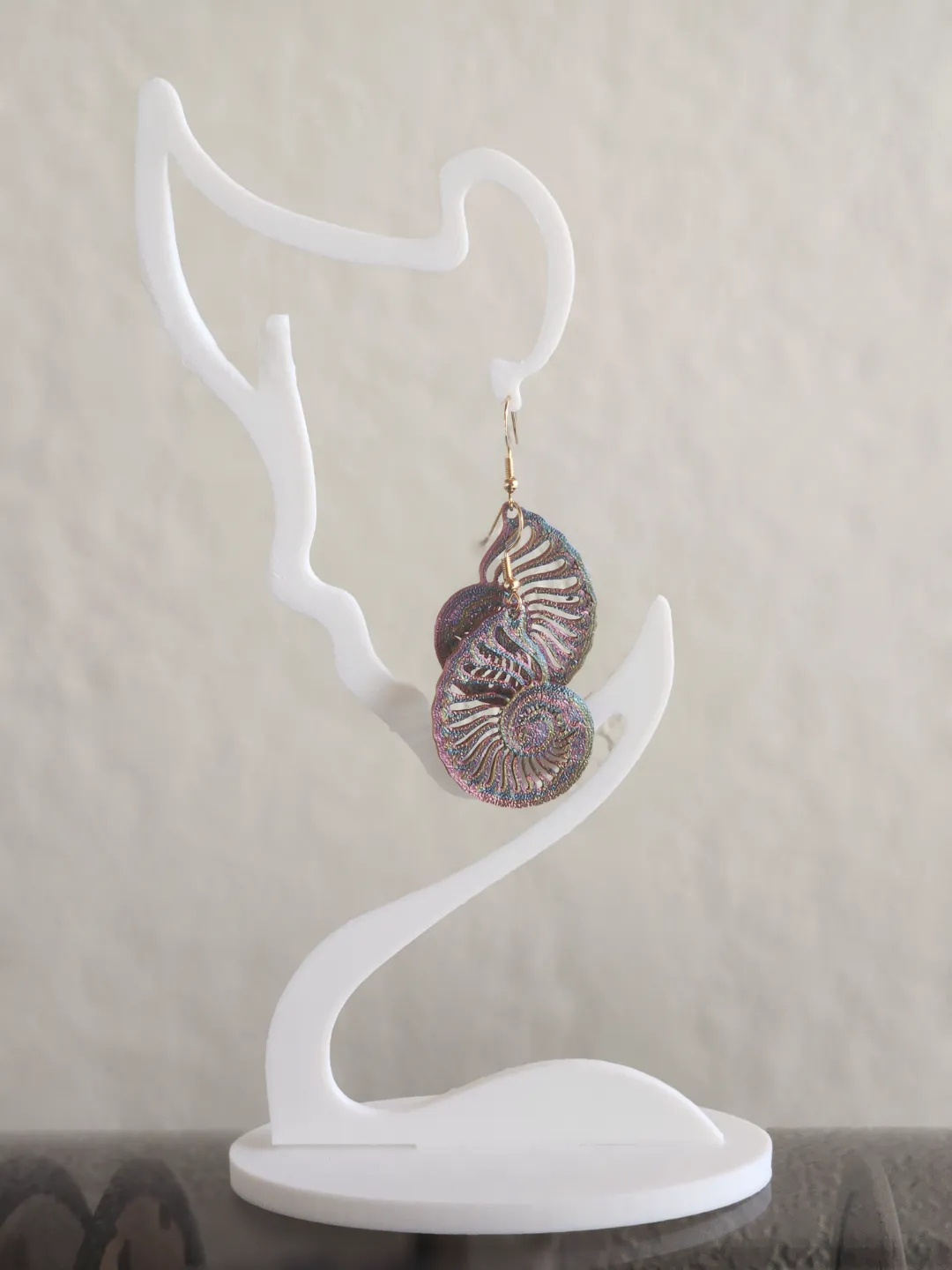 Seashell Nautilus Earrings view 2