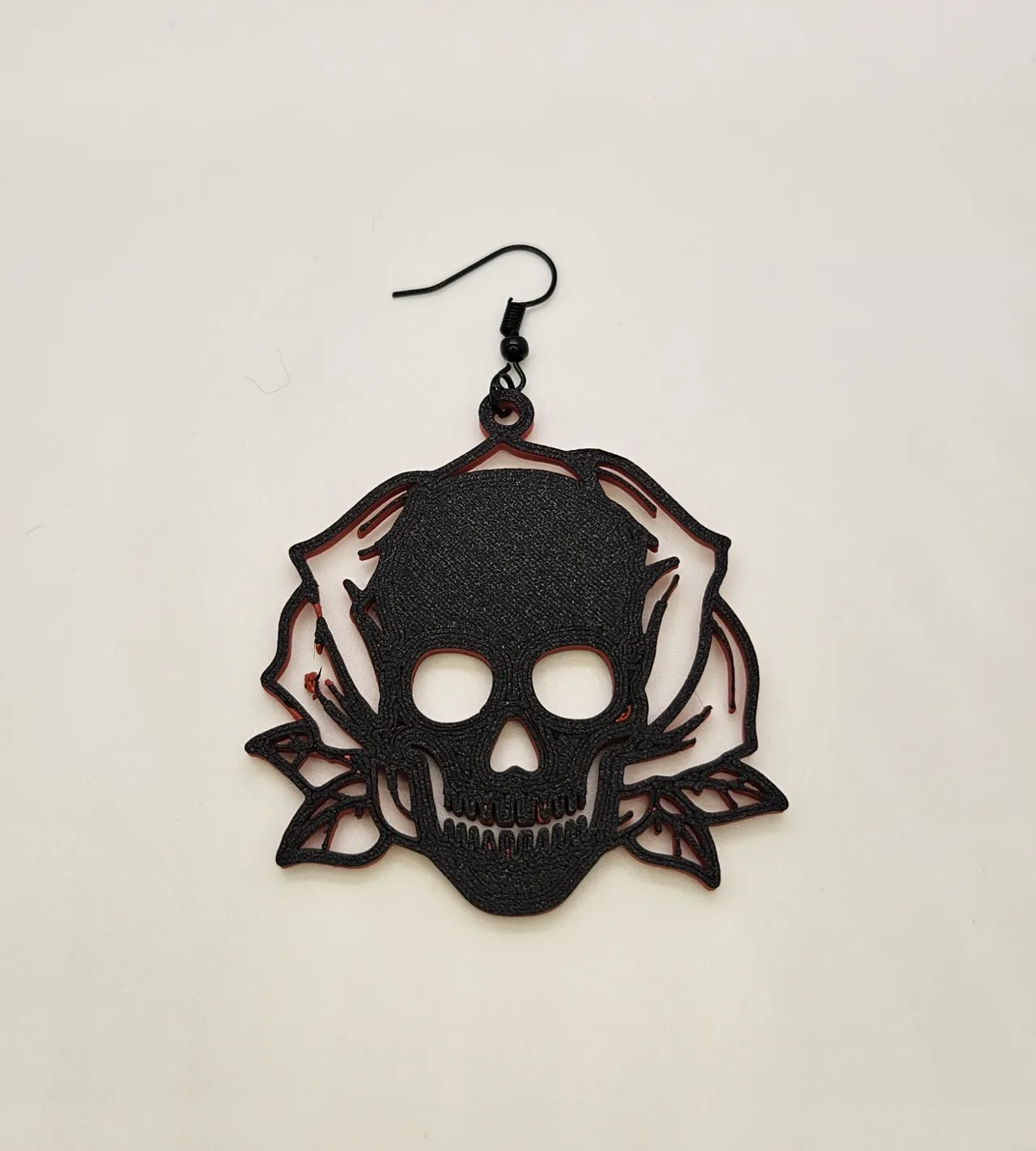 SkullnRose Earrings view 3