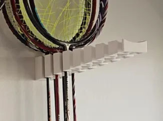 Badminton Racket Wall mount - Holds 18 Rackets
