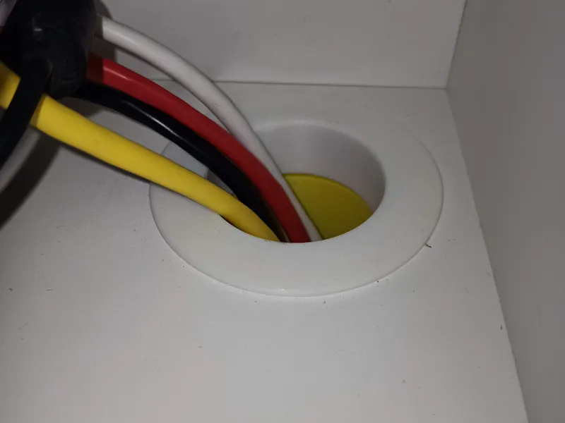 51mm hole cable passthrough for 16mm thick sheet