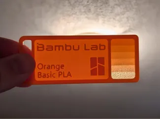 Bambu PLA Basic Filament Sample Cards