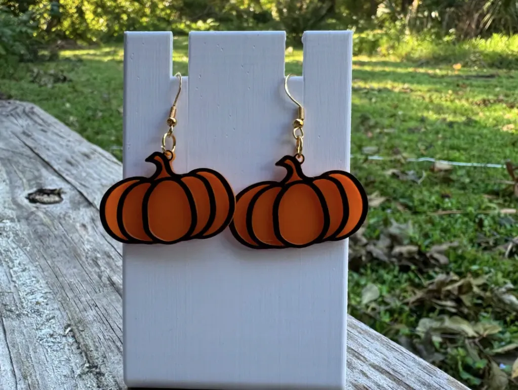 Pumpkin Earrings/keychain view 2