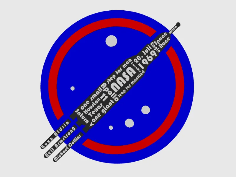 Apollo 11 Wordart 
