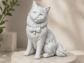 Elegant Cat Figure - Decorative Model