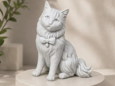 Elegant Cat Figure - Decorative Model