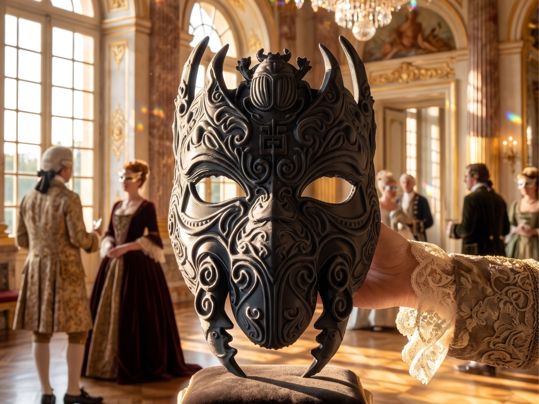 Baroque Beetle Mask - The Black Khepri Art