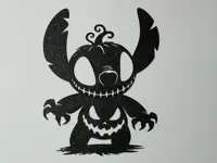 Silhouette Stitch d'Halloween (déco murale) — photo 1