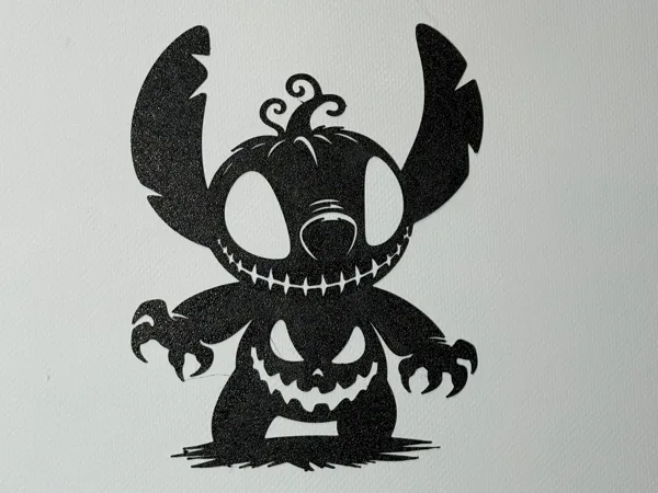 Silhouette Stitch d'Halloween (déco murale)