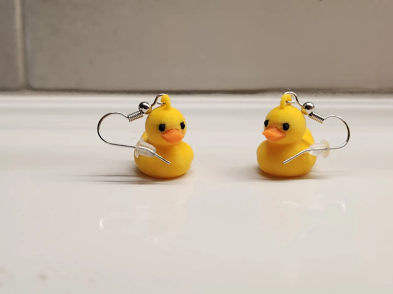 Rubber Duck Earrings view 2