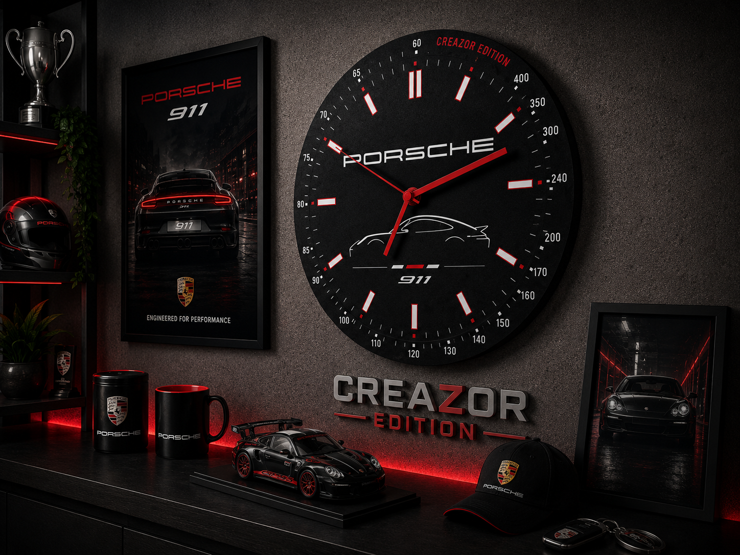 Horloge Murale Modulaire – Édition Porsche 