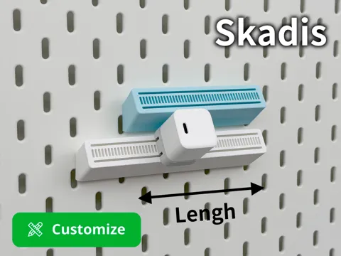 Modelo para impresión 3D: Skadis充电器收纳（可定制尺寸） — referencia de MakerWorld