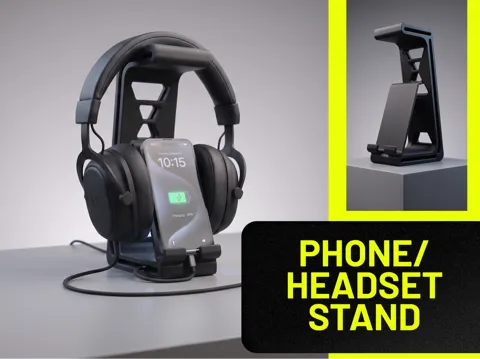 Soporte para celular: Minimalist Headphone & Phone Stand — referencia de MakerWorld