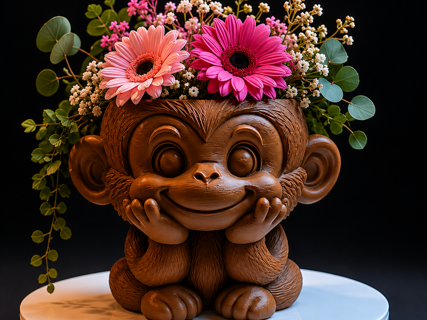 Süßer Affen-Blumentopf / Pflanzentopf – 3D Druck 