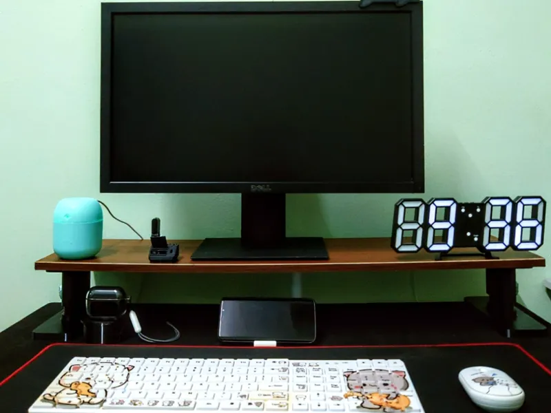 Adjustable Monitor Riser with 4 Height Modes