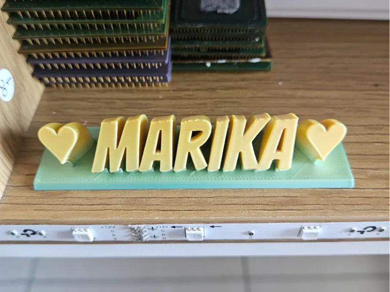 Marika sweeping name with base