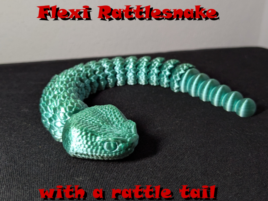 Schlange Flexi Klapperschlange mit Rasselschwanz