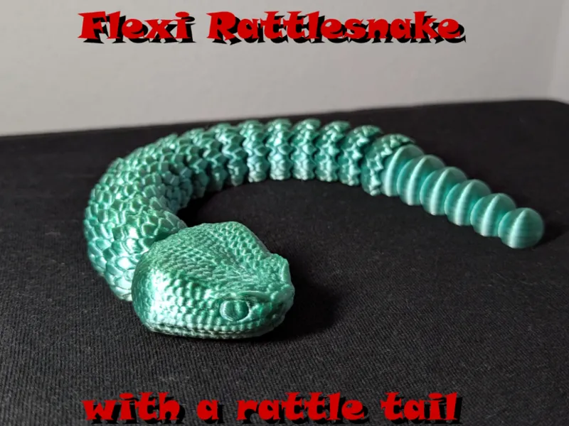 Schlange Flexi Klapperschlange mit Rasselschwanz