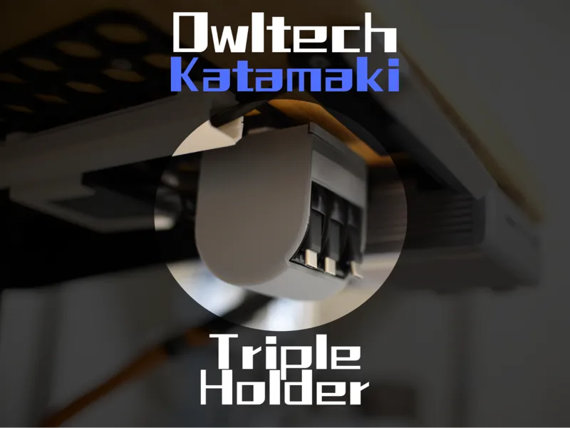 オウルテック Katamaki デスク裏 3連ホルダー