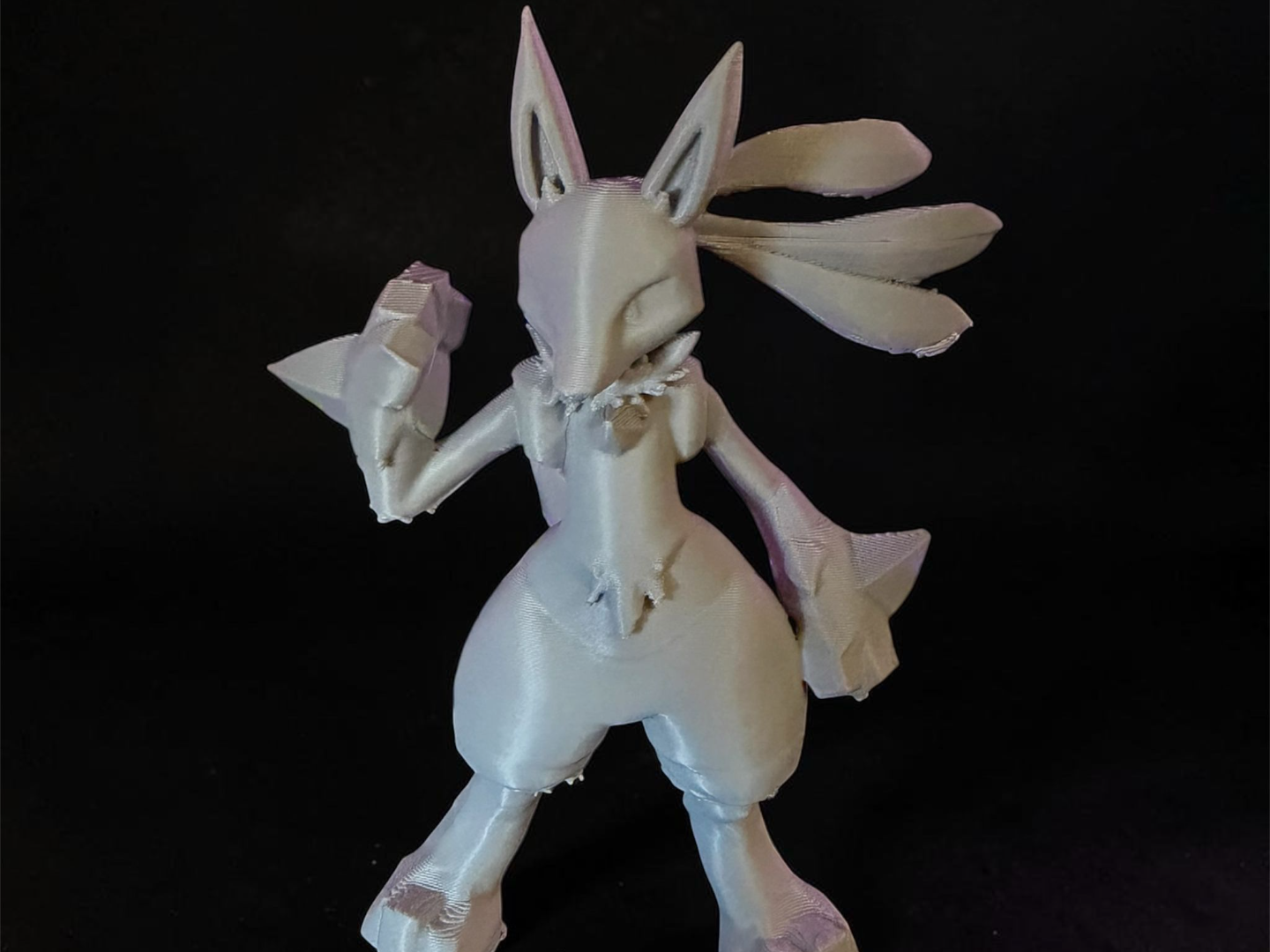 Lucario Aura Fighter – Lowpoly 3D Printable Model