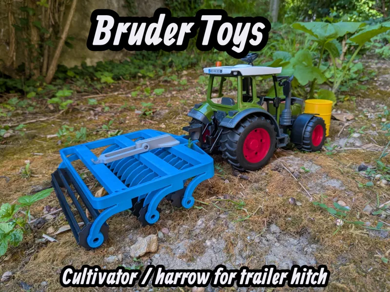 Grubber Egge für Bruder Traktor Anhängerkupplung