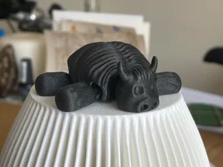 Little Hairy Highland Cow. Print in place 