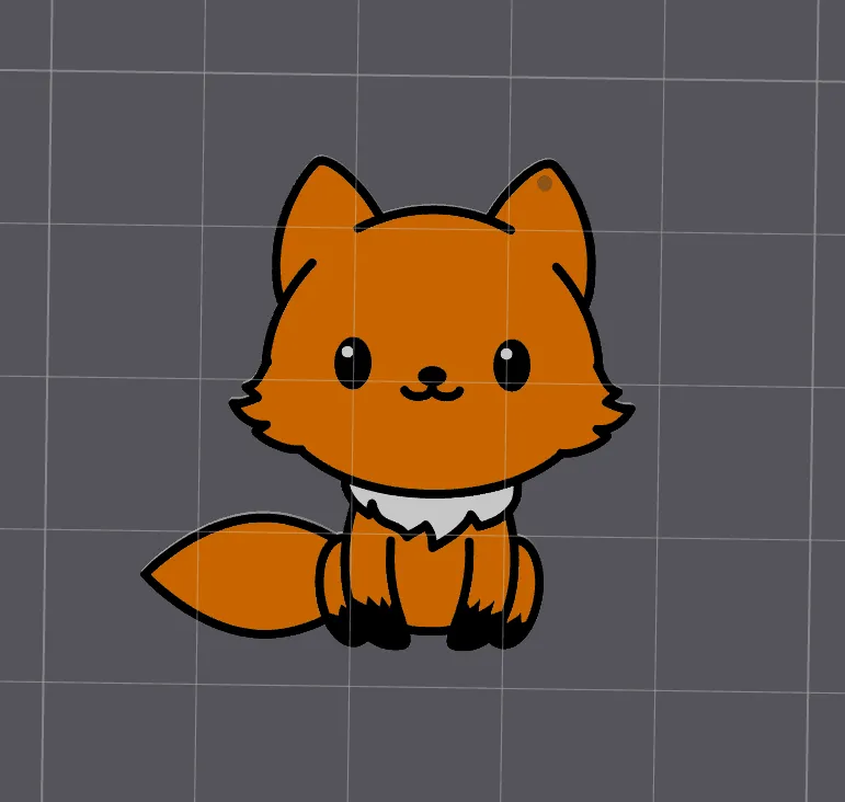 renard mignon porte clé