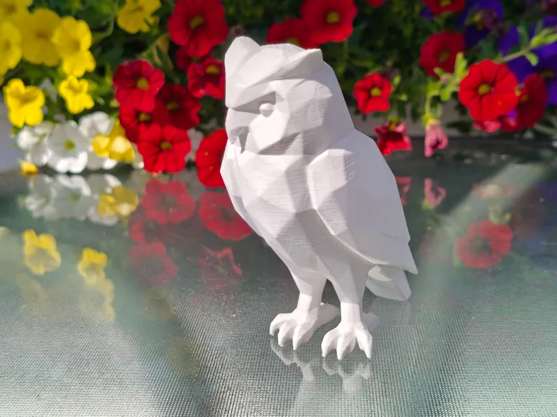 Geometric Low Poly Owl Figurine