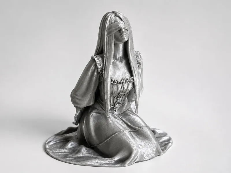 Princess blindfolded sculpture