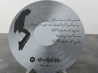 Vinile Spotify di Michael Jackson con Hueforge
