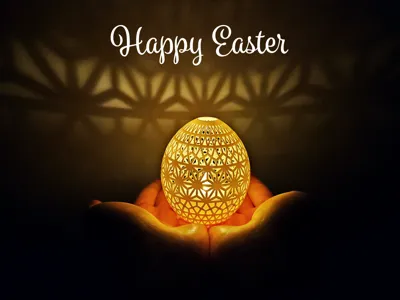 Kumiko Easter Candle Egg