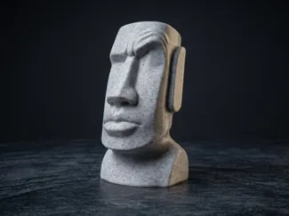 The Raised Eyebrow Moai