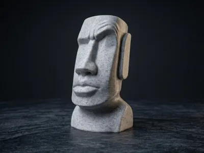 The Raised Eyebrow Moai