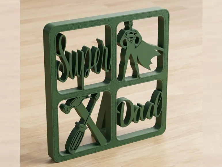 Silhouette frame: Superdad