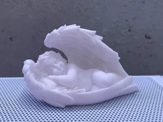 sleeping angel on wings