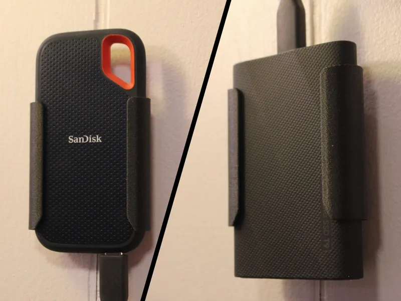 SSD Wall Mount - Samsung T9 & SanDisk Portable SSD
