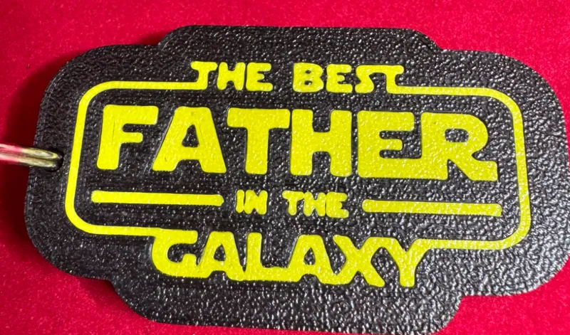Best Father In The Galaxy Keychain