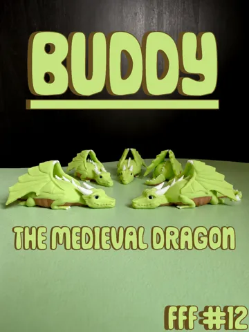 Adorno temático: Buddy the Medievel Dragon - Flat Flop Friday #12 — vista de referencia 2