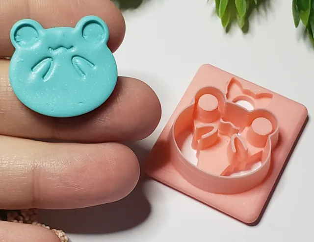 Cutesy Round Frog Polymer Clay Earring Cutter