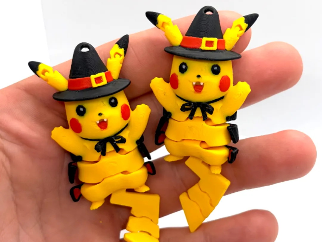 Pikachu Modelo Pokemon Pikachu Halloween - Llavero articulado - Modelo de impresión 3D ...