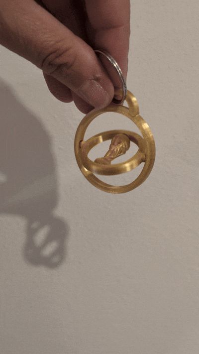 World Cup Spinning Fidget Keychain