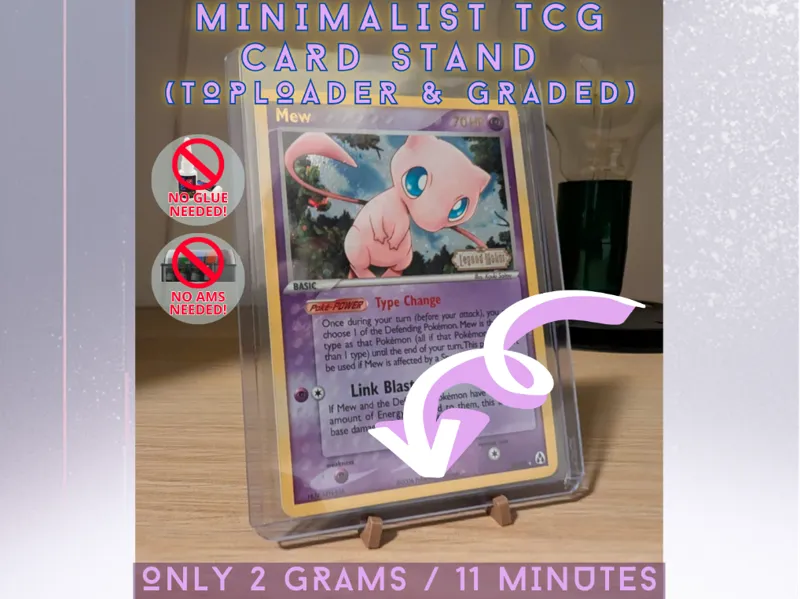 Minimalist TCG Card Stand - Toploader & Graded 