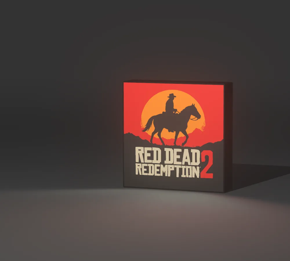 Shadow Box Template Free Rdr2 Lightbox – Red Dead Redemption 2 - Free 3D Print Model - MakerWorld